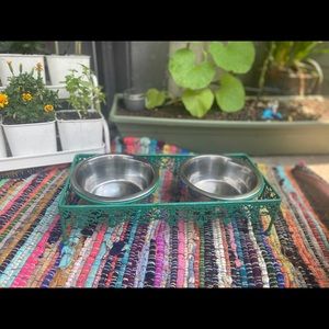 Boho Chic Pet Bowl Set - Stand